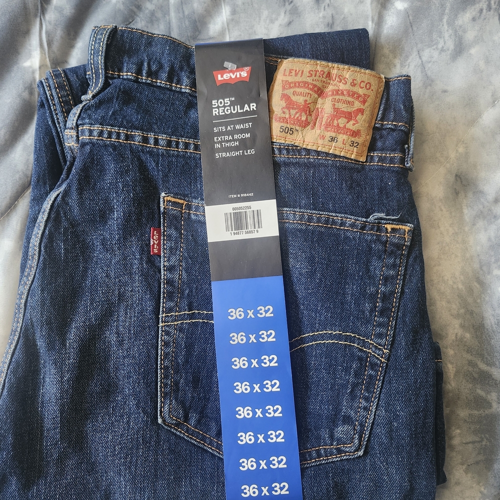 Levi's Men's Blue Jeans 505 Regular Fit